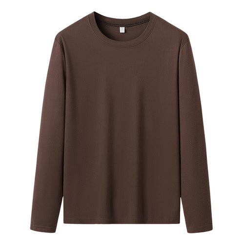 Herren Langärmeliges Rundhals-Basicsweatshirt aus weichem Baumwollmix Nord Taschen