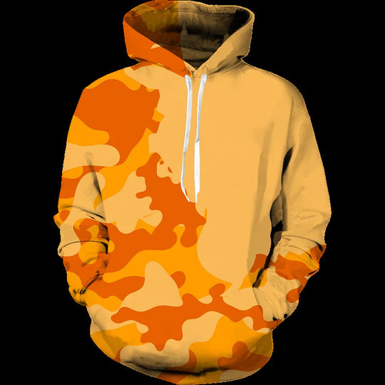 Damen Lässiger Kapuzenpullover mit Camouflage-Design Nord Taschen