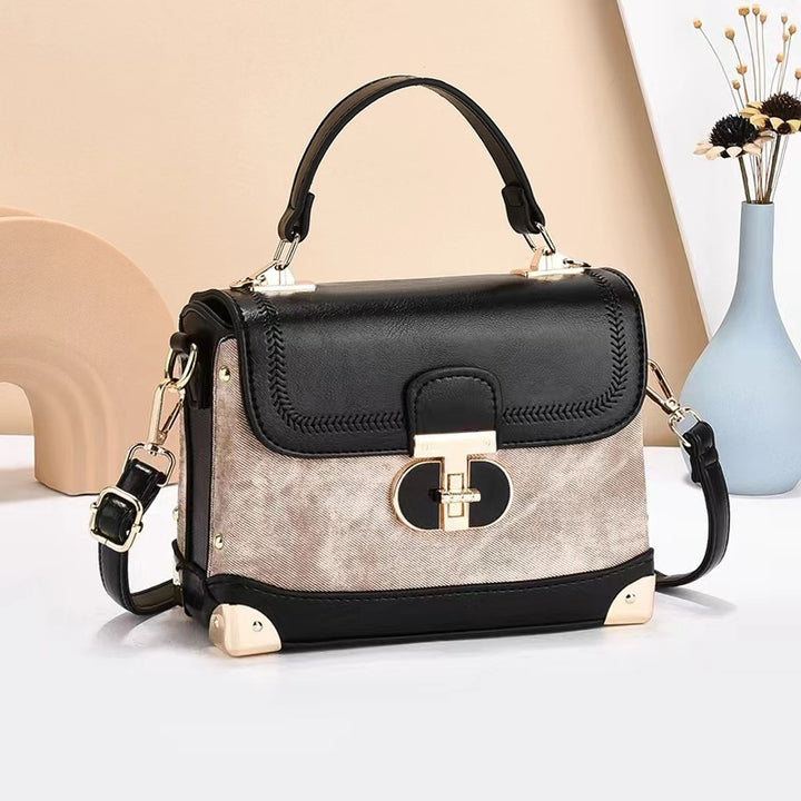 Damen Designer-Handtasche mit elegantem Klappenverschluss und stilvollem Haltegriff Nord Taschen