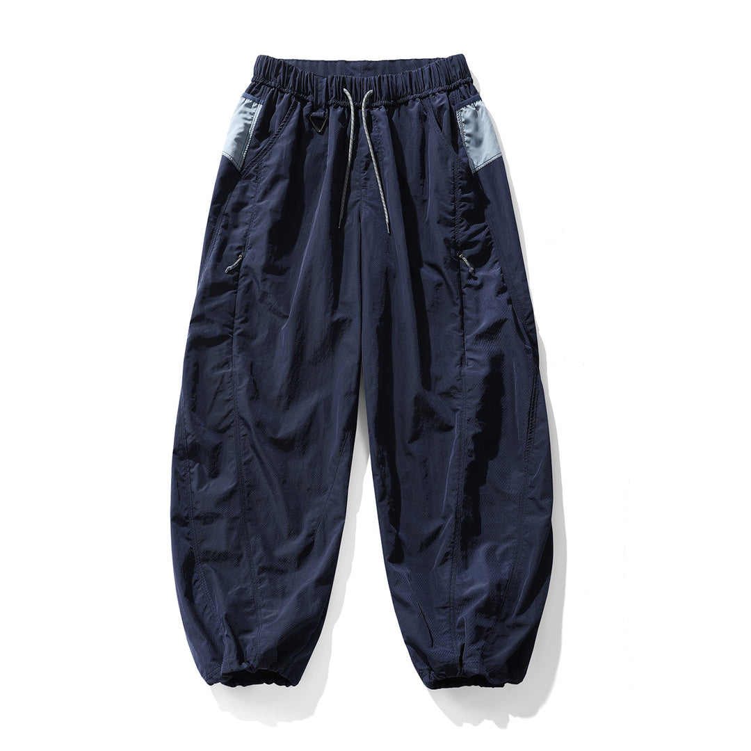 Damen Weite Ripstop-Ballon-Jogginghose mit Tunnelzug, Reißverschlusstaschen und elastischen Bündchen Nord Taschen