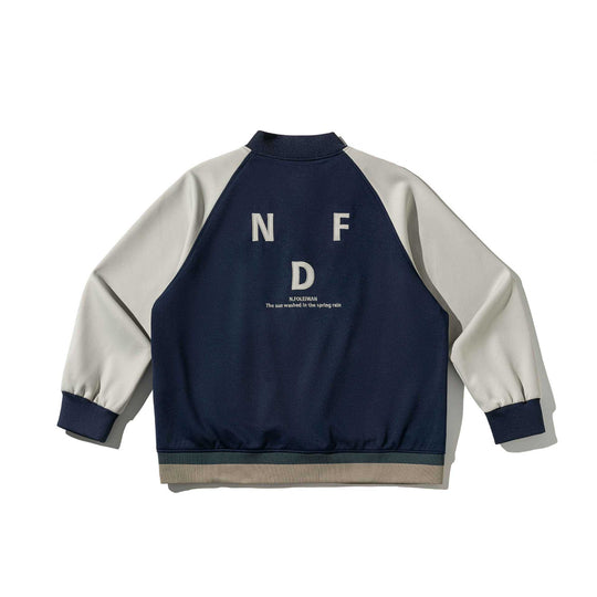 Unisex Kurz geschnittene College‑Bomberjacke im Materialmix mit Raglanärmeln Nord Taschen