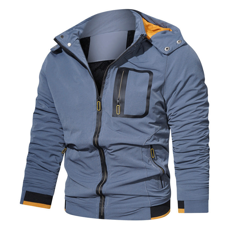 Herren sportliche Softshell-Hybridjacke mit Kapuze, wasserabweisenden Reißverschlüssen und ergonomischer Passform Nord Taschen