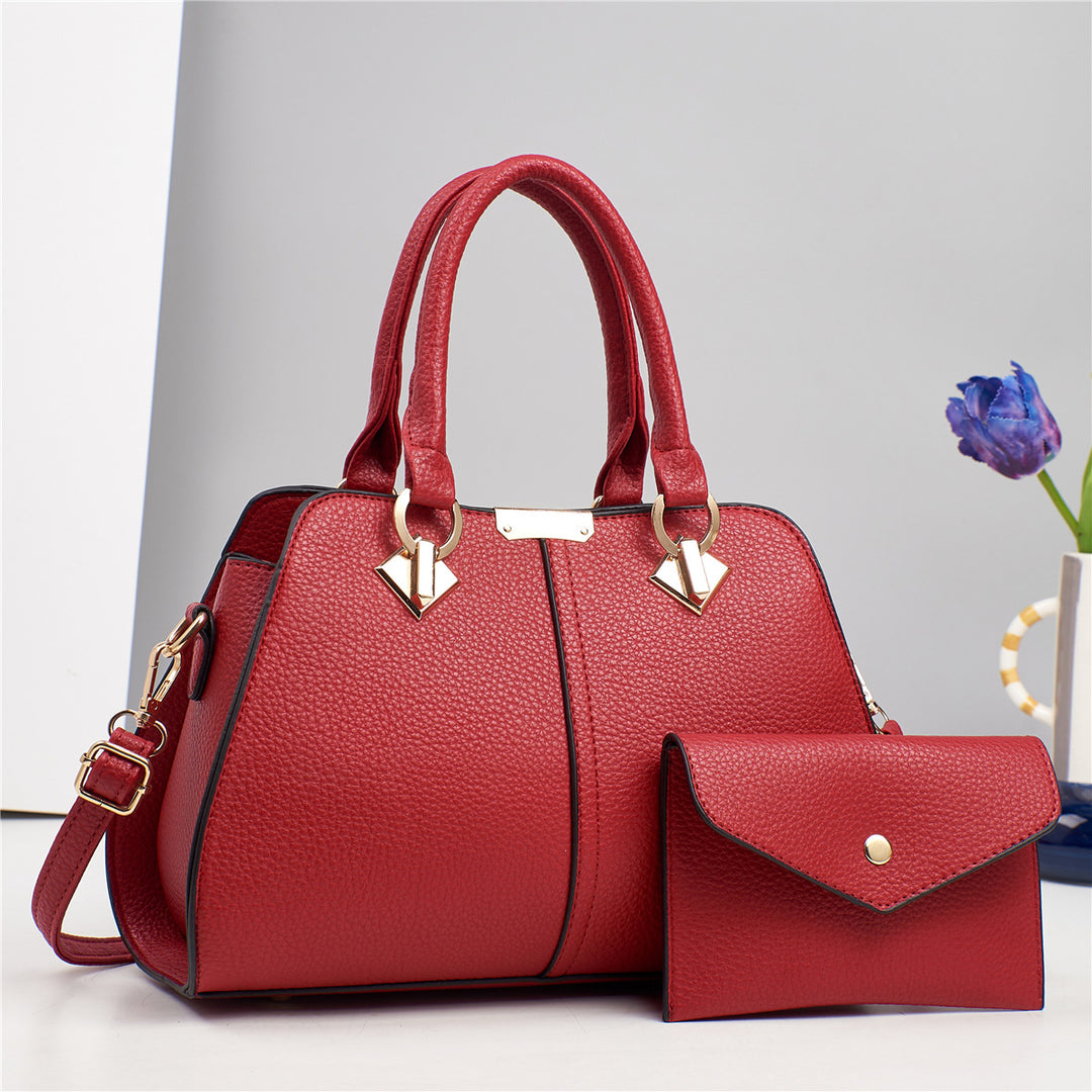 Damen elegante Handtasche mit strukturiertem Design und abnehmbarer Clutch Nord Taschen