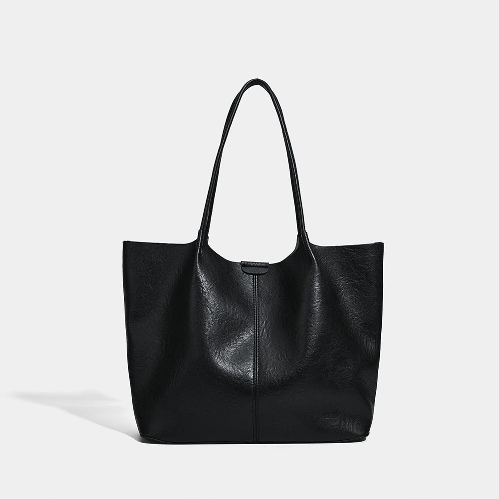 Damen Shopper-Tasche mit feiner strukturierter Oberfläche und edlen Lederakzenten Nord Taschen
