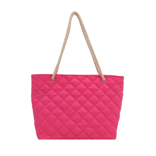 Damen modische Shopper-Tasche mit geflochtener Kordel Nord Taschen