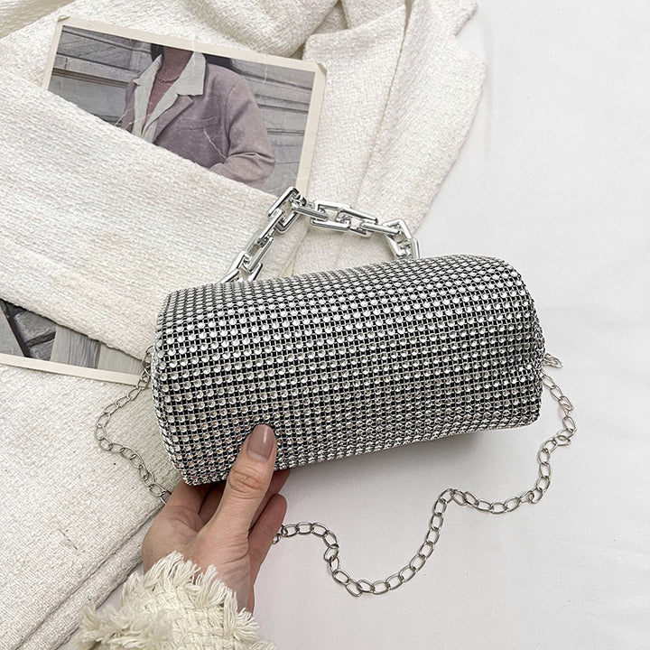 Damen Designer Handtasche mit glänzendem Obermaterial Nord Taschen