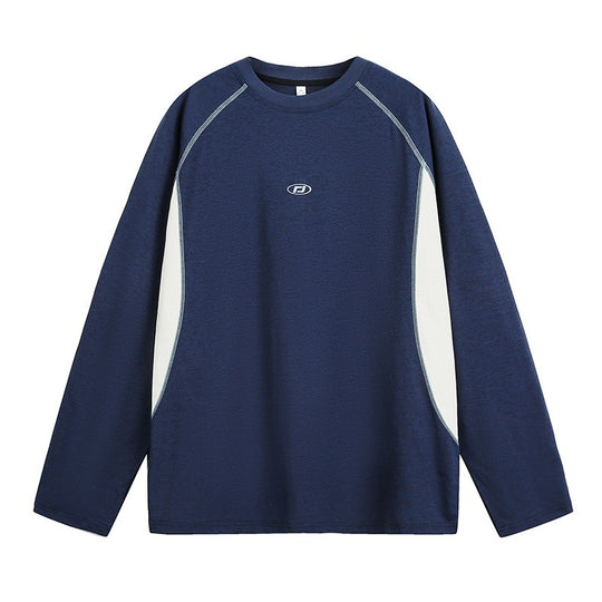 Unisex Langärmliges Sweatshirt mit Raglannähten, Kontrastseiten und minimalistischer Logo-Stickerei Nord Taschen
