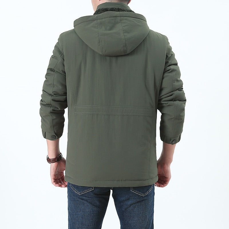 Herren Multifunktionaler Winterparka mit Teddyfleece-Kapuze und Mehrfach-Taschensystem Nord Taschen