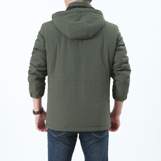 Herren Multifunktionaler Winterparka mit Teddyfleece-Kapuze und Mehrfach-Taschensystem Nord Taschen
