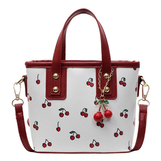 Damen kleine Handtasche mit verspieltem Kirschmotiv Nord Taschen