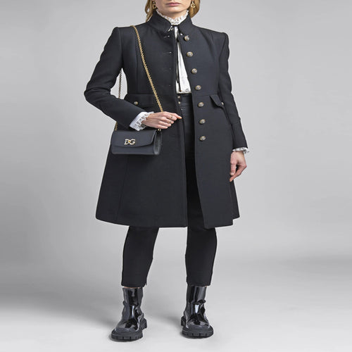 Damen Taillierter Mantel im Uniform‑Tailoring mit Stehkragen, Zierknopfleiste und Pattentaschen Nord Taschen