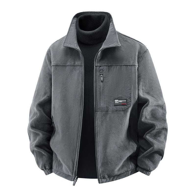 Men's  minimalist stand-collar travel jacket with sealed zip pockets and elastic cuffs Nord Taschen