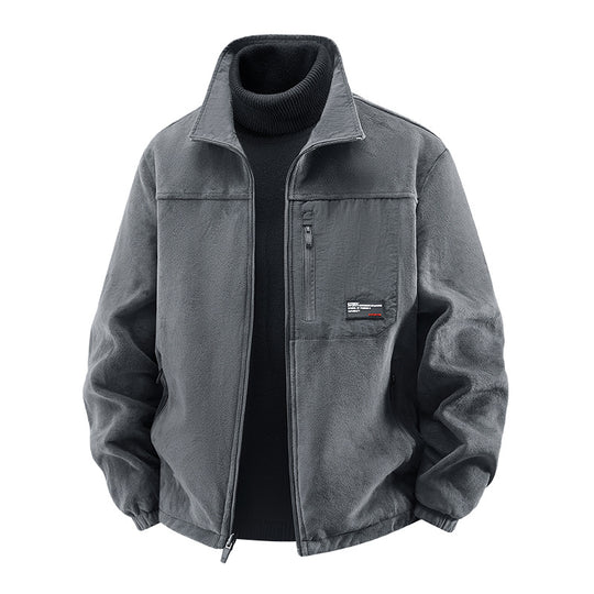 Men's  minimalist stand-collar travel jacket with sealed zip pockets and elastic cuffs Nord Taschen
