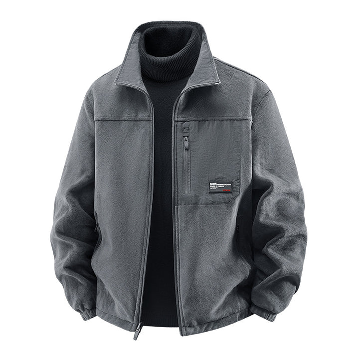 Men's  minimalist stand-collar travel jacket with sealed zip pockets and elastic cuffs Nord Taschen
