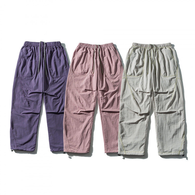 Unisex Weit geschnittene Outdoor-Hose mit elastischem Bund, Tunnelzug und verstellbarem Beinabschluss Nord Taschen