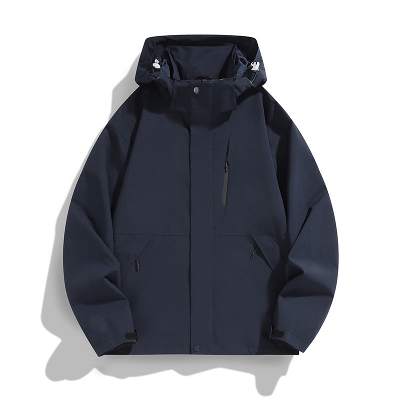 Damen Oversize Softshell-Kapuzenjacke mit Drop-Shoulder, verdeckten Reißverschlüssen und Kordelzug Nord Taschen