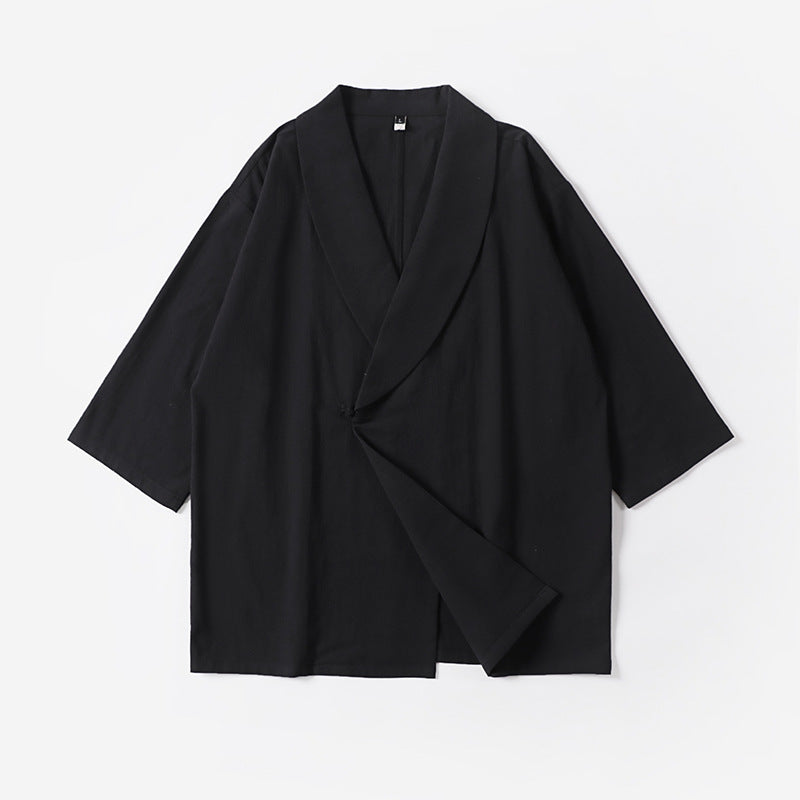 Unisex Oversize-Kimono-Jacke mit Schalkragen und Wickelverschluss Nord Taschen