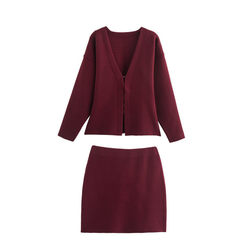 Damen Locker geschnittener Feinstrick-Cardigan mit tiefem V‑Ausschnitt und verdeckter Knopfleiste Nord Taschen