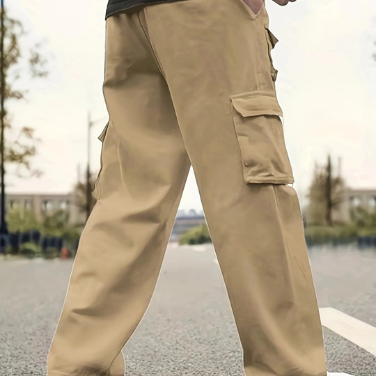 Herren Relaxed-Fit Utility-Cargohose mit großen Klappfächern und elastischem Beinabschluss Nord Taschen