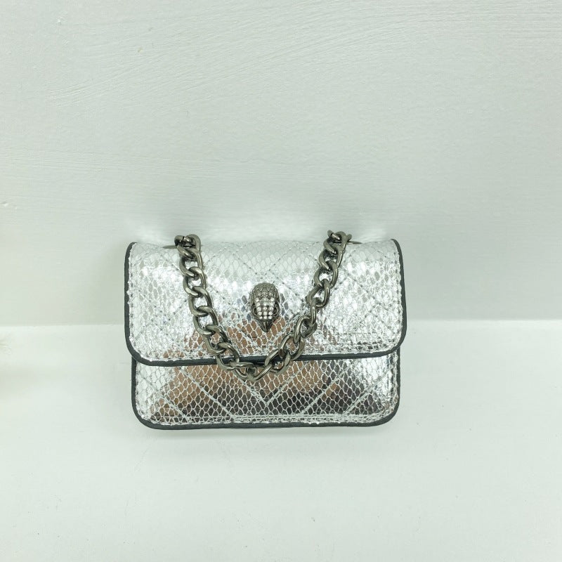 Damen Mini-Handschuhtasche mit geflochtenem Kettenriemen Nord Taschen