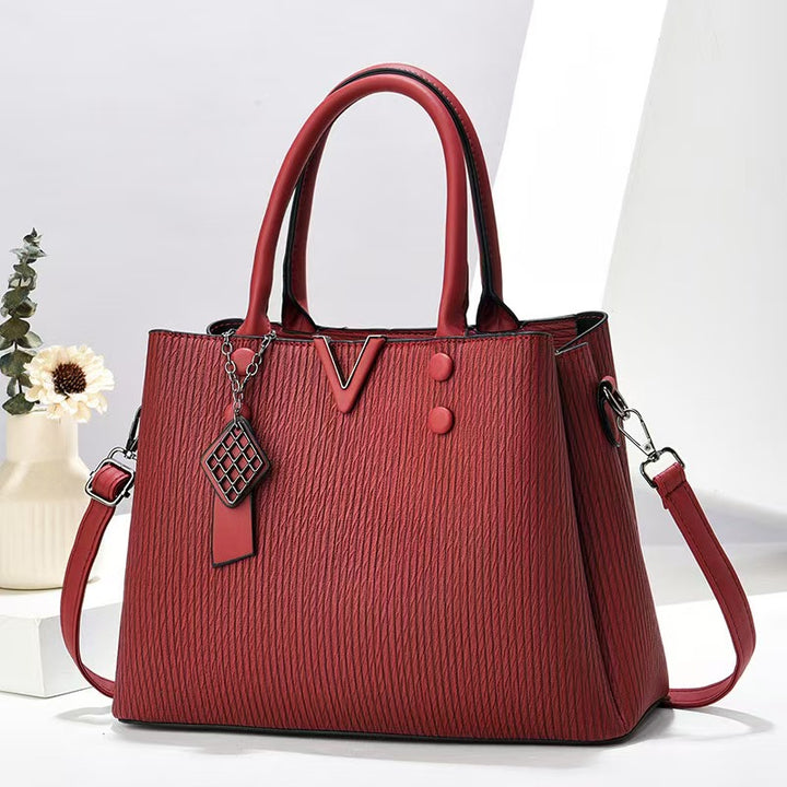 Damen hochwertige Handtasche mit strukturiertem Obermaterial Nord Taschen