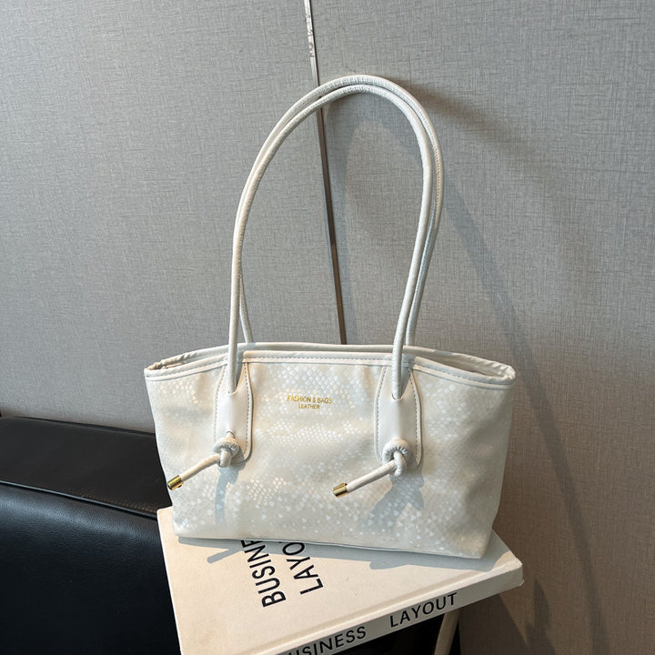 Damen elegante Handtasche mit magnetischem Verschluss und stilvollen Kordelzügen Nord Taschen