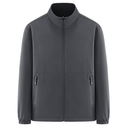Herren Minimalistische technische Allwetter-Softshelljacke mit Stehkragen und wasserabweisenden Reißverschlüssen Nord Taschen