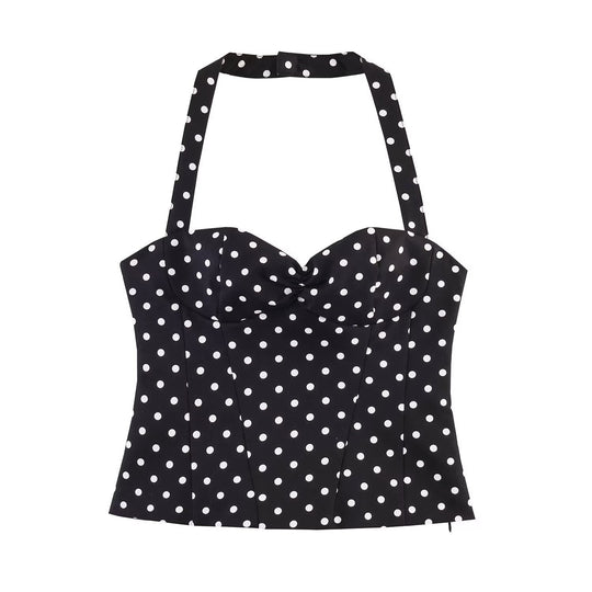 Damen Corsage-Top mit verstellbaren Trägern und verspieltem Punkten-Design Nord Taschen