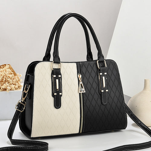Damen luxuriöse Handtasche mit kontrastierendem Farbdesign und stilvollen Applikationen Nord Taschen