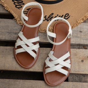 Damen Crossover-Sandalen mit verstellbarem Riemendesign und ergonomischem Fußbett