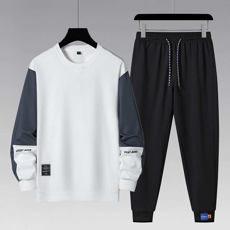 Herren sportliches Jogginganzug-Set mit kontrastärmeln, elastischem Bund und atmungsaktivem Sweatshirt Nord Taschen