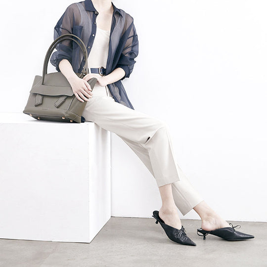 Damen Elegante Hochtaillierte Anzughose Nord Taschen