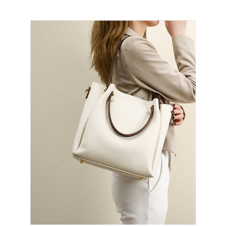 Damen Shopper-Tasche aus hochwertigem Leder mit abnehmbarem Schulterriemen Nord Taschen