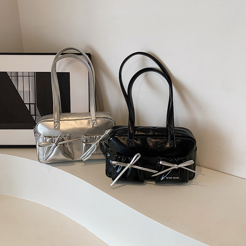 Damen elegante Glanz-Handtasche Nord Taschen
