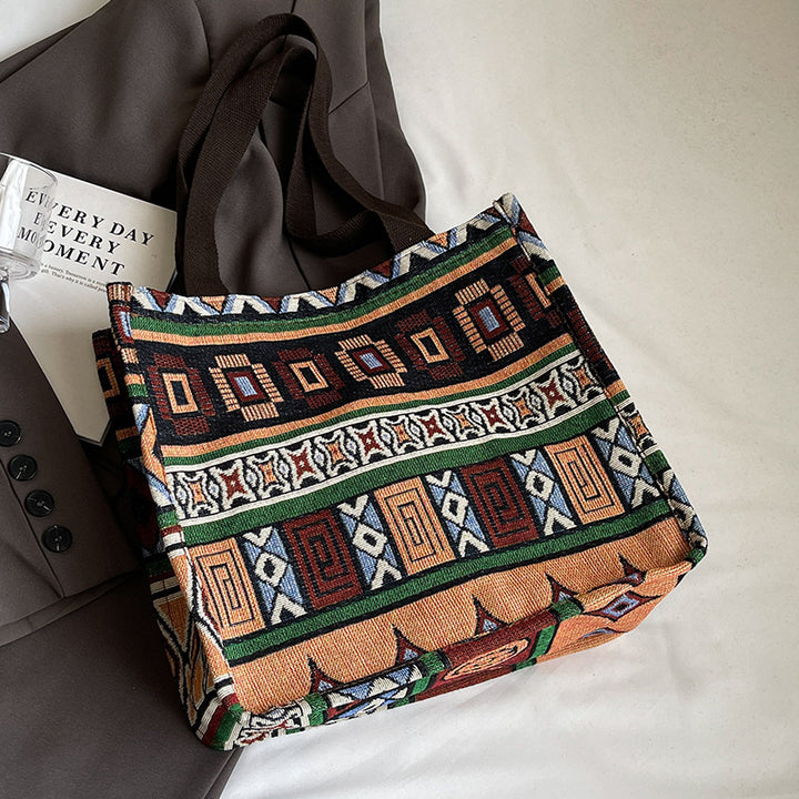 Damen Tragetasche mit modernem Ethnolook und robustem Innenfutter Nord Taschen
