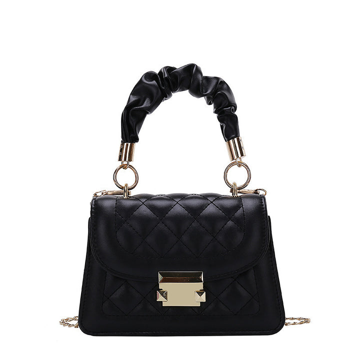 Damen elegante Kunstleder-Handtasche mit geflochtenem Tragegriff Nord Taschen