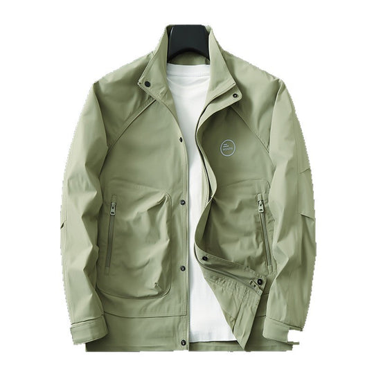 Herren Leichte technische Softshell-Übergangsjacke mit Stehkragen und verdeckter Reißverschlussleiste Nord Taschen