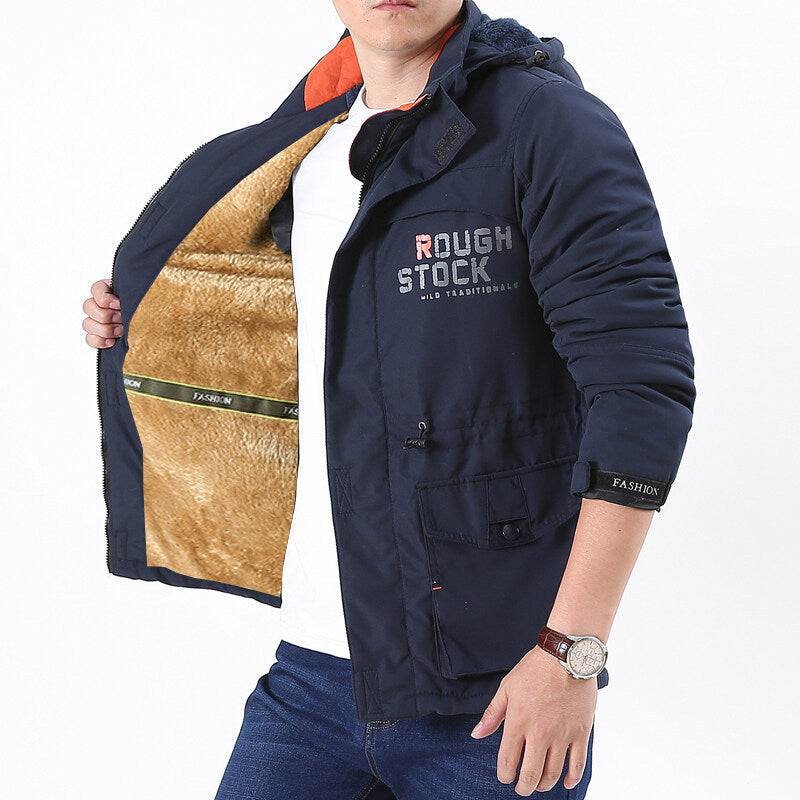 Herren gefütterte Winterjacke Nord Taschen