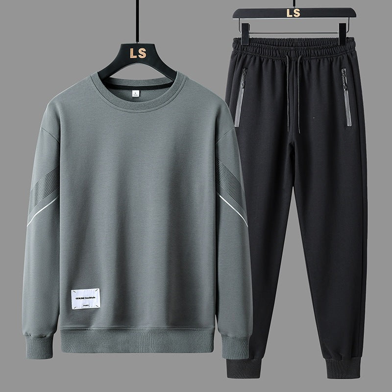 Herren Sportliches Freizeit-Trainingsset aus Sweatshirt & Jogginghose mit Reißverschlusstaschen Nord Taschen
