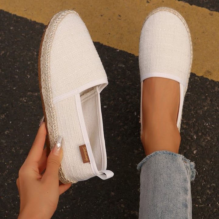 Damen  atmungsaktive Strick-Espadrilles mit geflochtener Jute-Sohle und flexiblem Memory-Fußbett Nord Taschen
