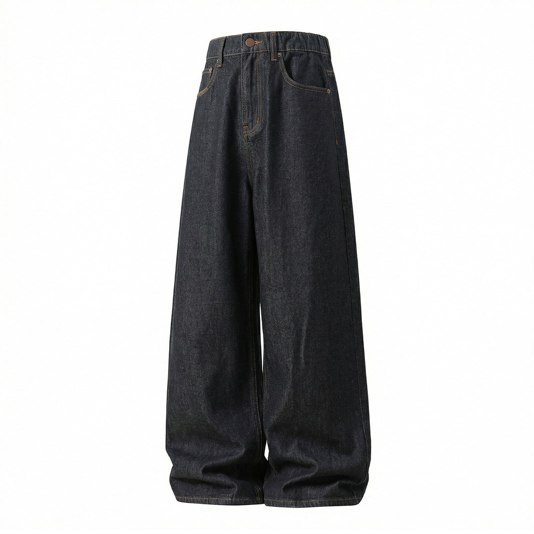 Damen Hochtaillierte Denim-Palazzohose mit extra weitem Bein und Five‑Pocket-Details Nord Taschen