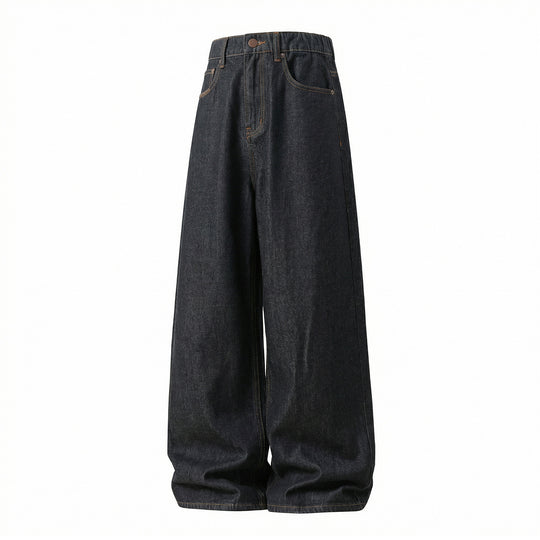 Damen Hochtaillierte Denim-Palazzohose mit extra weitem Bein und Five‑Pocket-Details Nord Taschen
