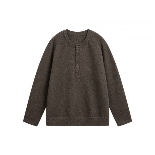 Unisex Feinstrick-Henley-Pullover mit Raglanärmeln und halber Knopfleiste Nord Taschen