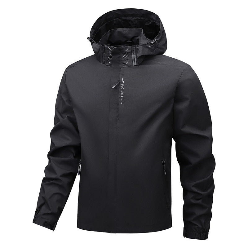 Herren Softshell-Übergangsjacke mit Kapuze, wasserabweisender Membran & verschweißten Nähten Nord Taschen