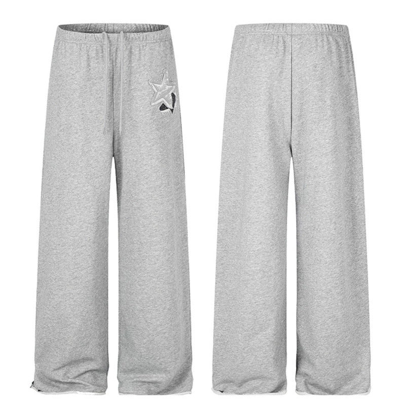 Damen Extraweite Palazzo-Sweathose mit Komfortbund, Kordelzug und Stern-Applikation Nord Taschen