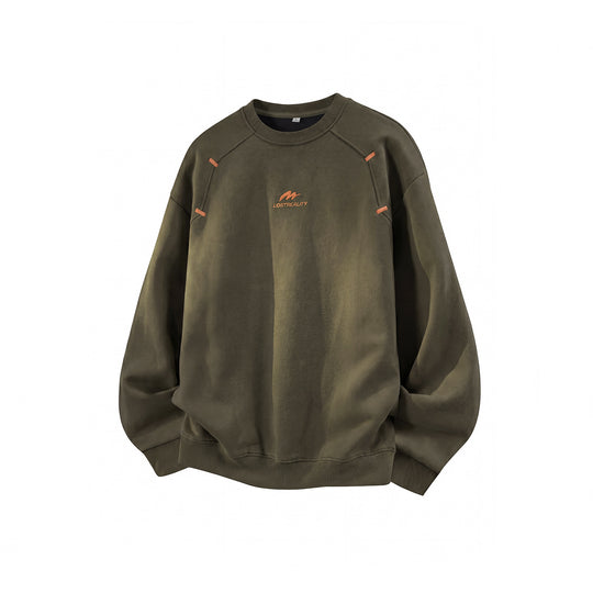 Unisex Boxy-Rundhals-Sweatshirt mit Applikationslaschen und minimalistischer Logo-Stickerei Nord Taschen