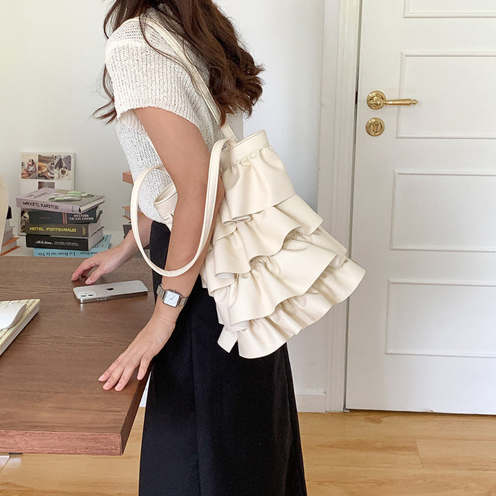 Damen Tragetasche mit voluminösem Rüschendesign Nord Taschen
