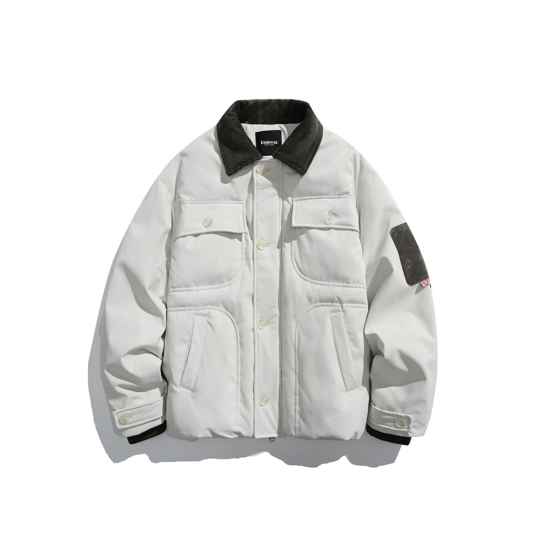 Herren Isolierte Fieldjacke im Workwear-Stil mit Cordkragen, Ellenbogen-Patches und aufgesetzten Taschen Nord Taschen