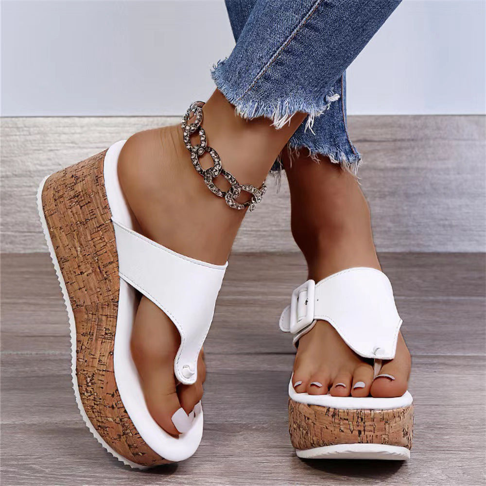 Damen Wedge-Sandaletten mit komfortablem Korkfußbett und verstellbarem Riemen Nord Taschen