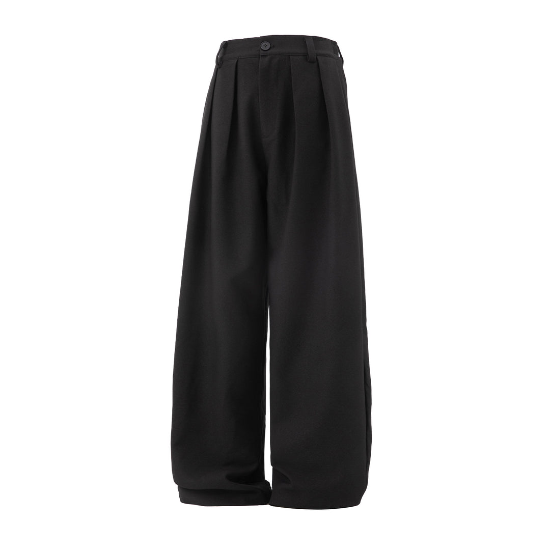 Damen Weite Hochtaillierte Palazzohose mit Bundfalten und Ballonbein Nord Taschen